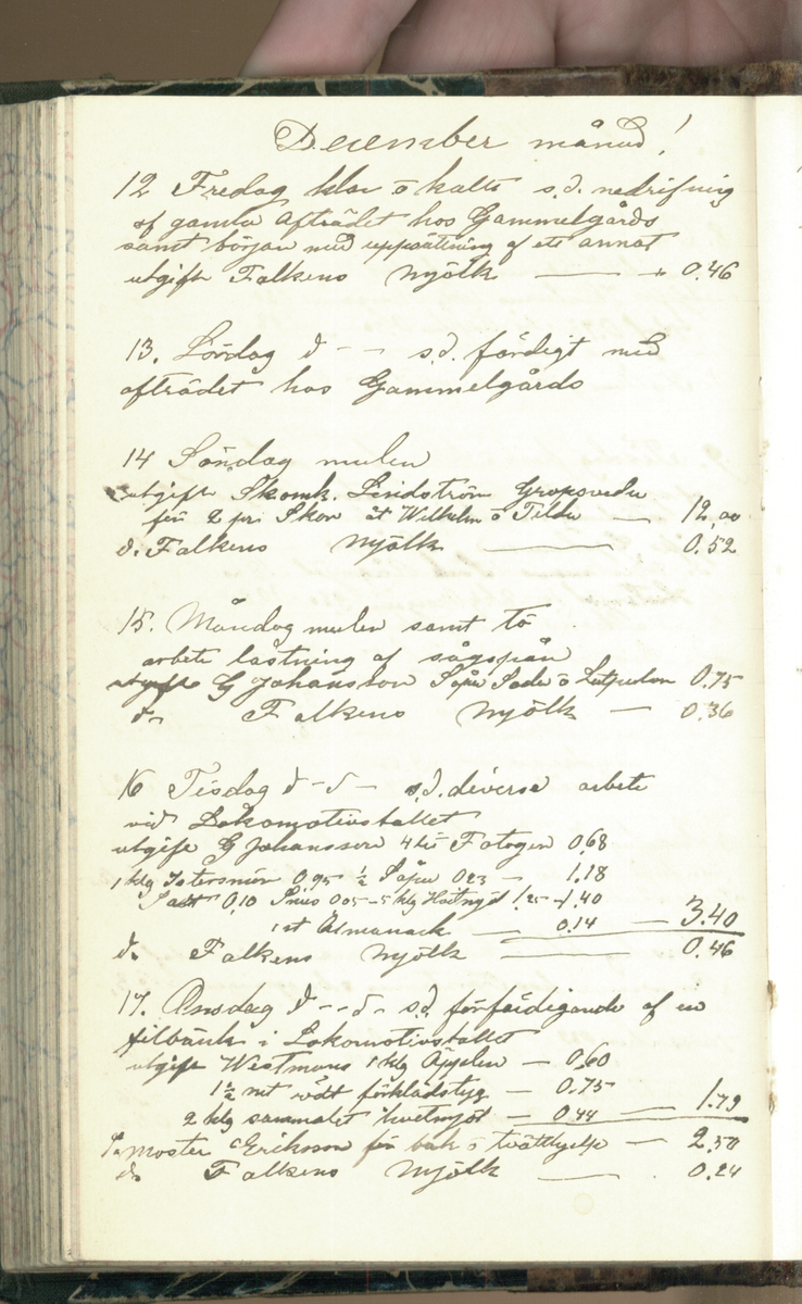 Erik Lindström, Linghed, dagbok 1900-1903