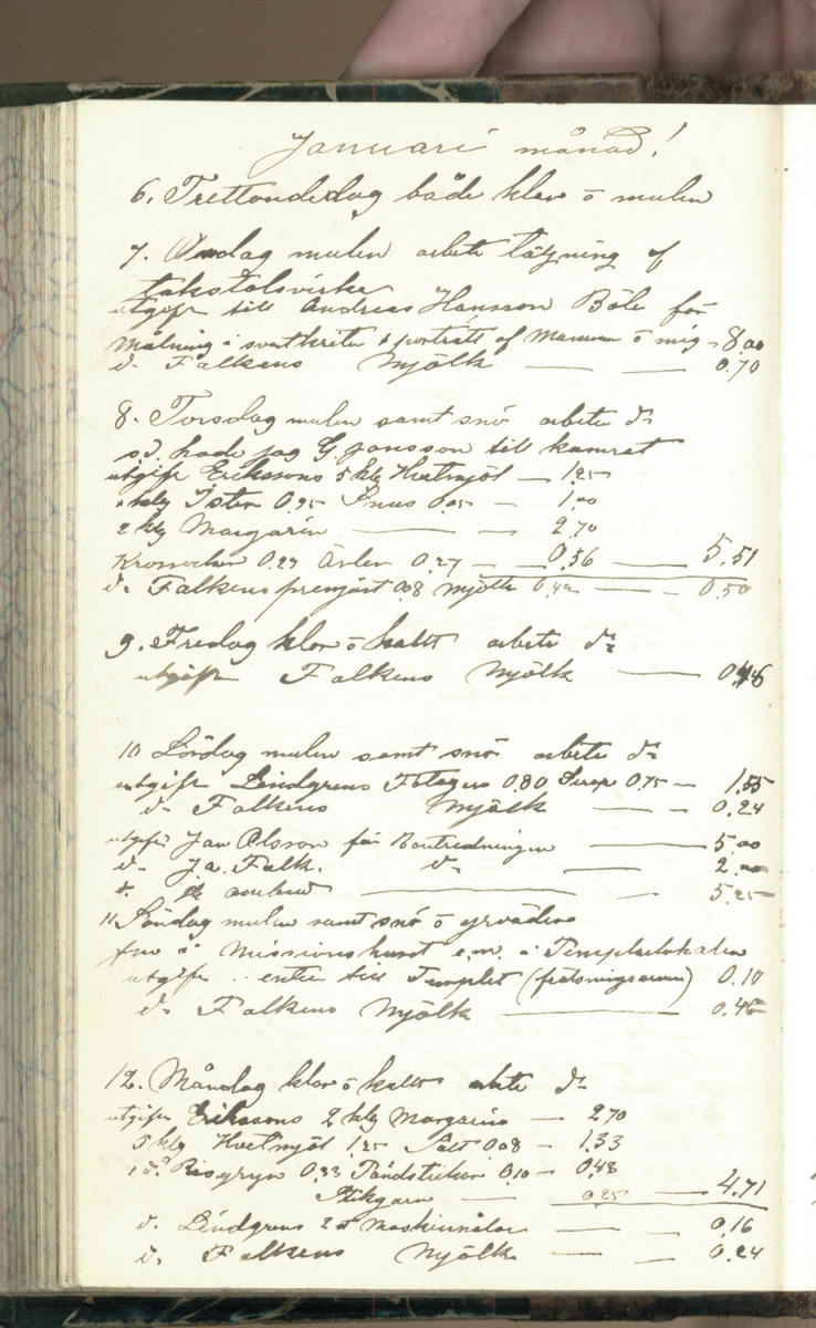 Erik Lindström, Linghed, dagbok 1900-1903