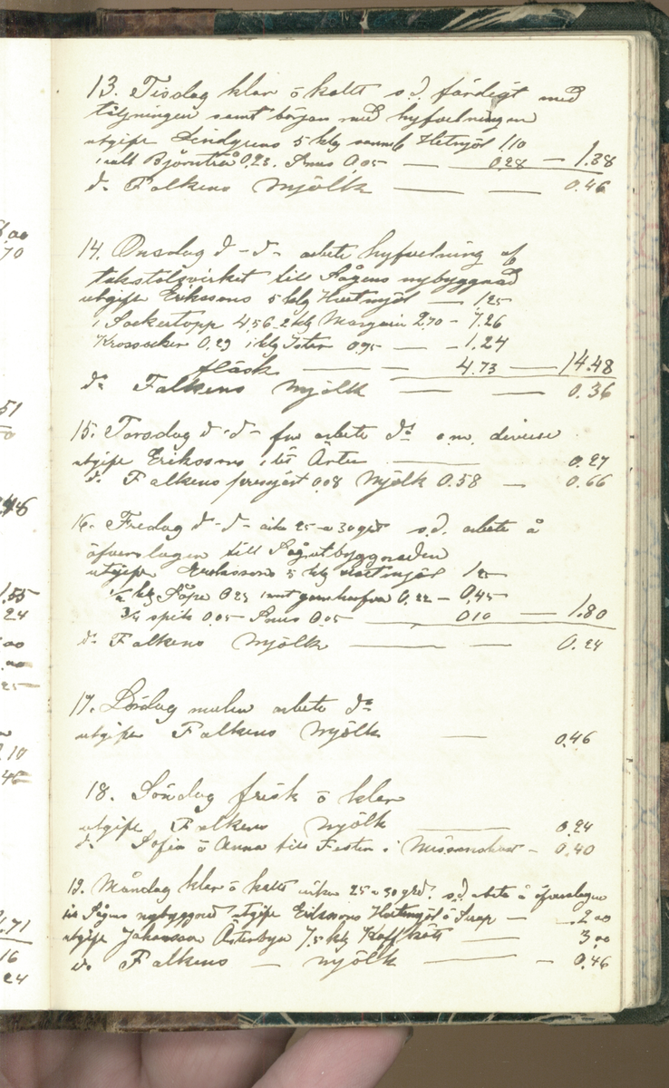 Erik Lindström, Linghed, dagbok 1900-1903