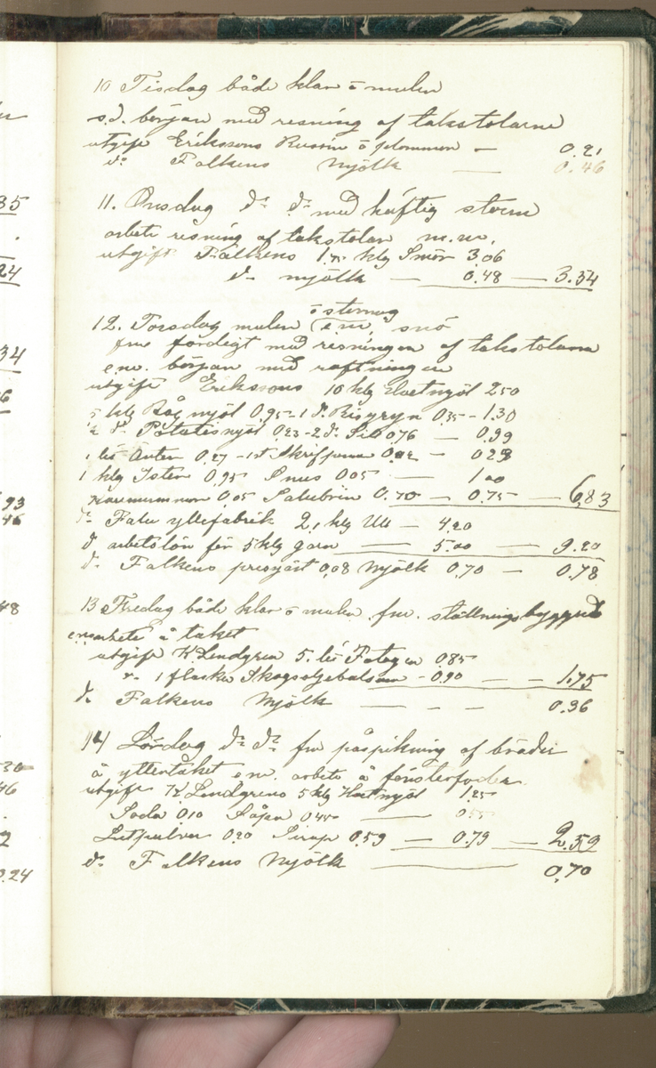 Erik Lindström, Linghed, dagbok 1900-1903