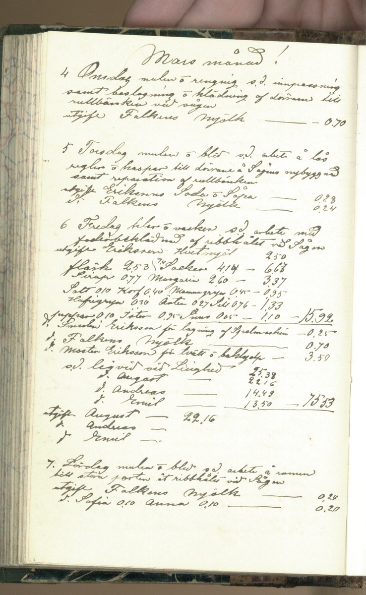 Erik Lindström, Linghed, dagbok 1900-1903