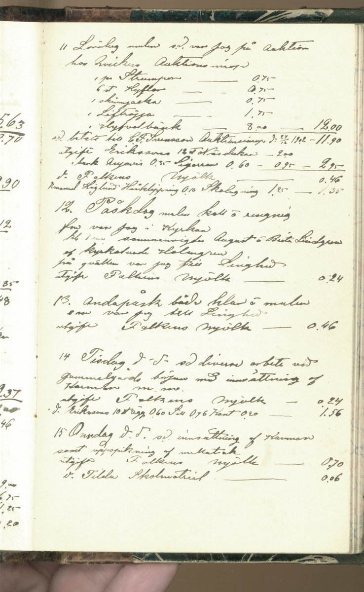 Erik Lindström, Linghed, dagbok 1900-1903