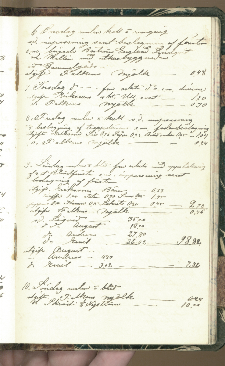 Erik Lindström, Linghed, dagbok 1900-1903