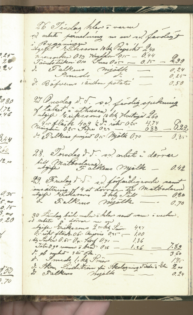 Erik Lindström, Linghed, dagbok 1900-1903