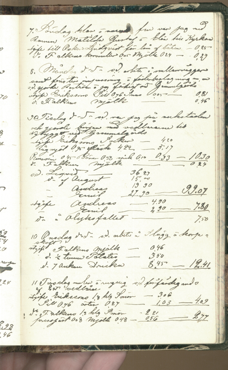 Erik Lindström, Linghed, dagbok 1900-1903