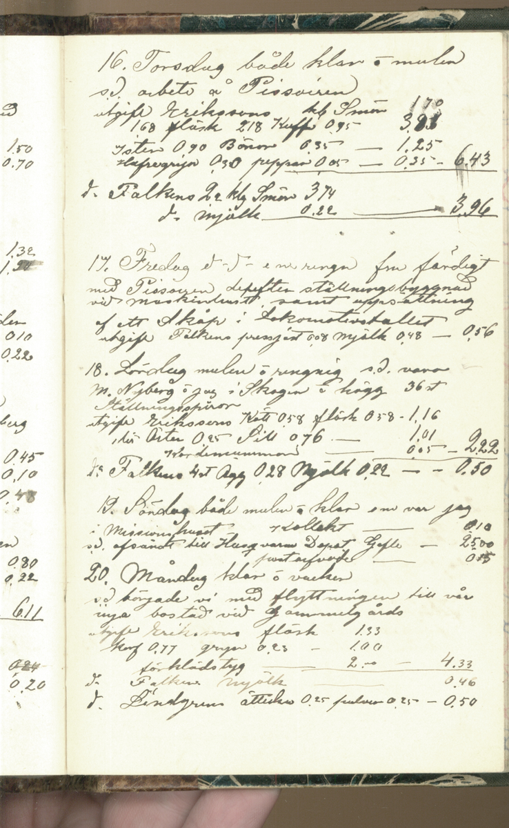 Erik Lindström, Linghed, dagbok 1900-1903