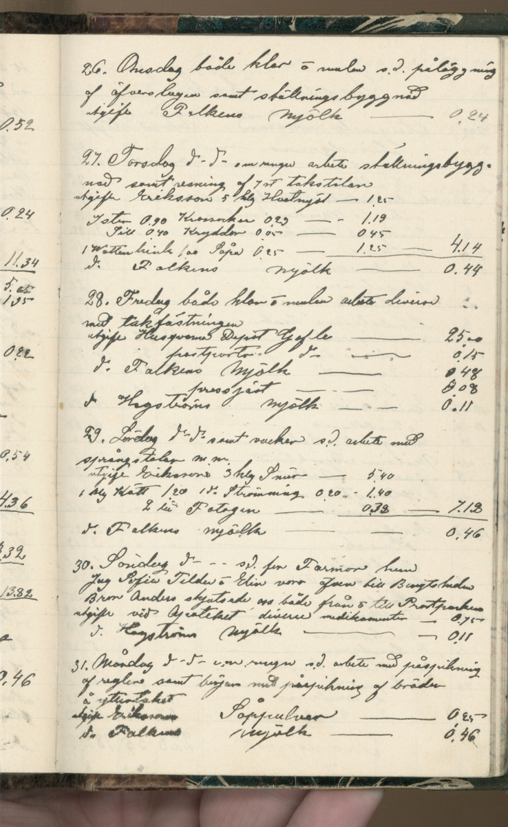 Erik Lindström, Linghed, dagbok 1900-1903