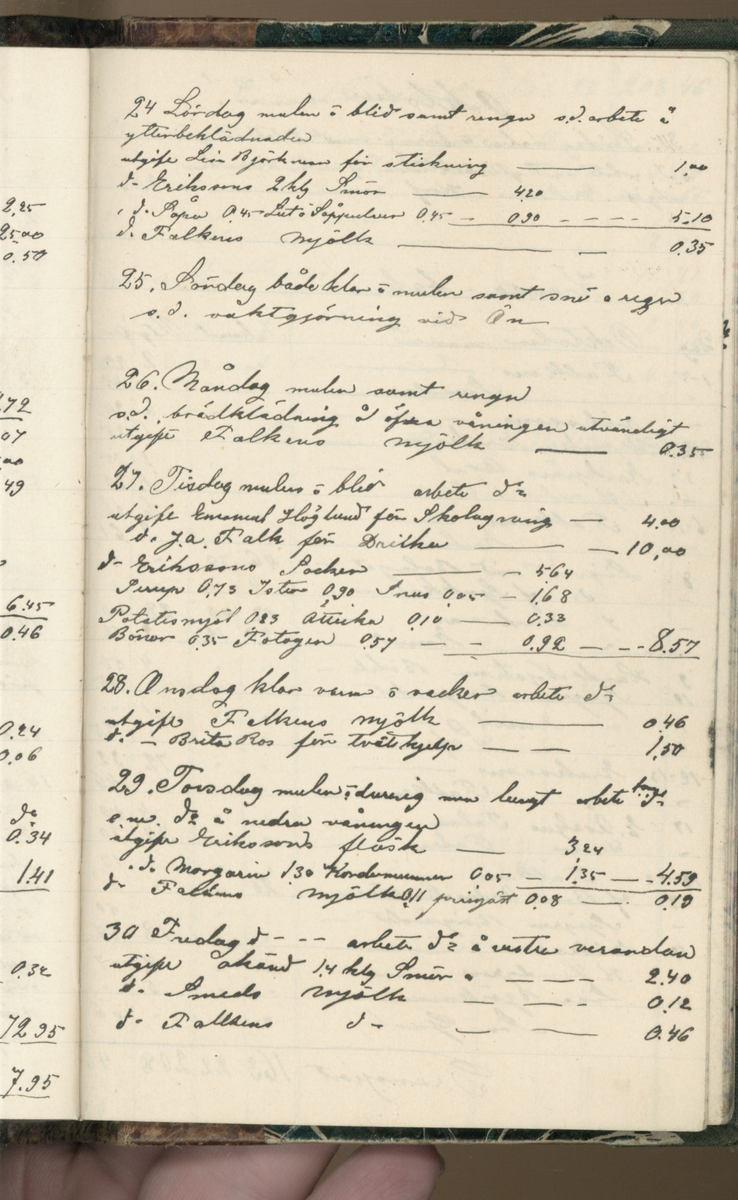 Erik Lindström, Linghed, dagbok 1900-1903