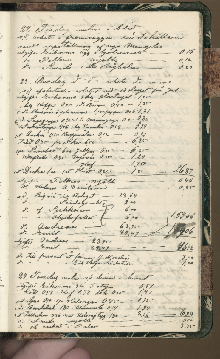 Erik Lindström, Linghed, dagbok 1900-1903