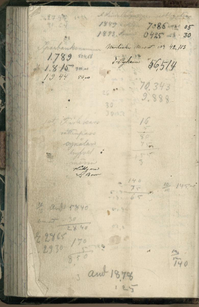 Erik Lindström, Linghed, dagbok 1900-1903