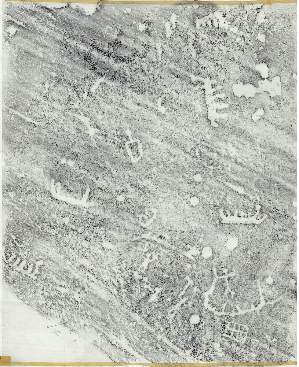 Hällristning Tegneby. Tanum 63:1, L1968:7254