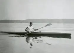 Sven Thorell i paddelkanot.