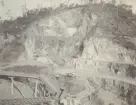 Text bak på foto: Daiquiri Gruvor, Alfredogruvan, två bromsbanor, tomma malmfickor, mindre brott, våren 1910