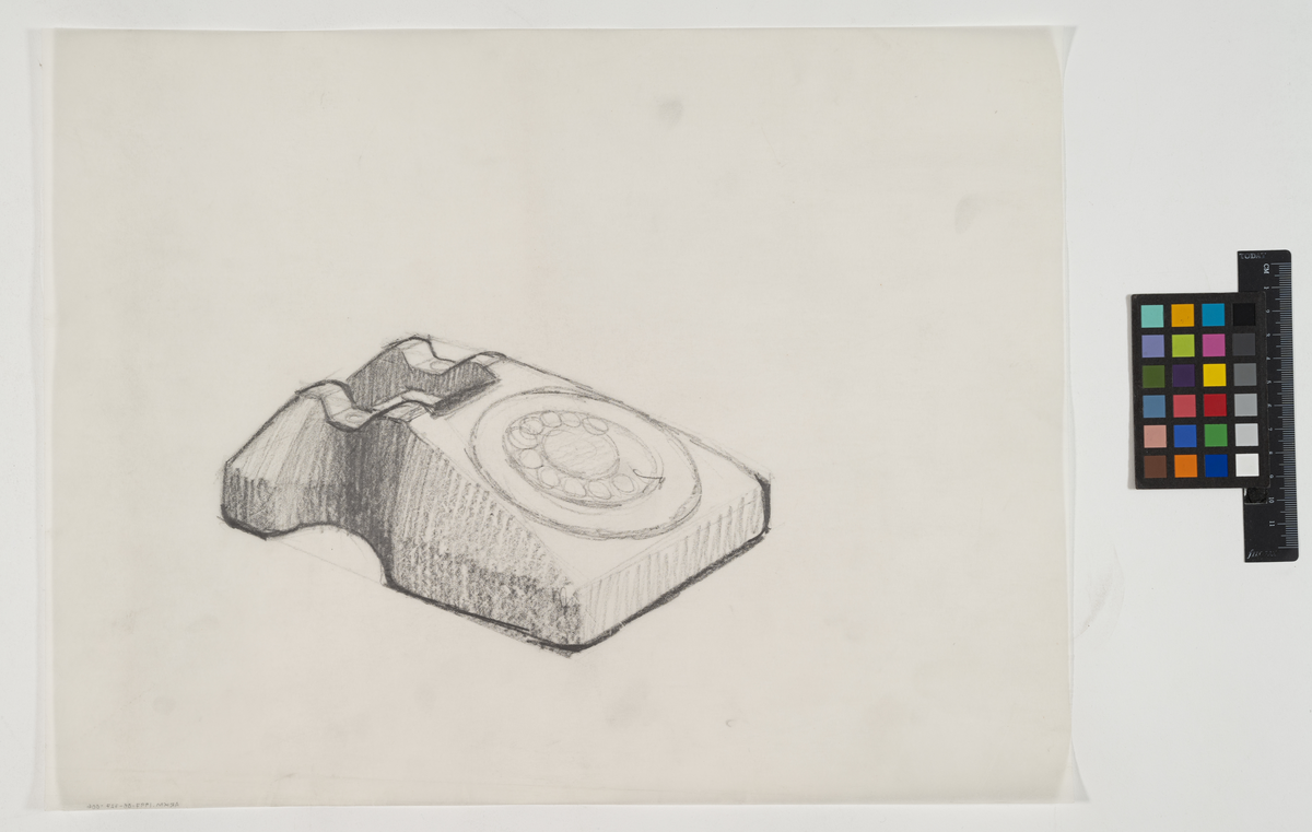 Dialogtelefonen.
Skiss av telefon.