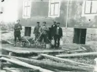 Murare som arbetade vid Misterhults ålderdomshem 1913.