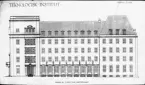 Bild från Teknologiska Institutet i Köpenhamn.
Ritning över Teknologiska Institutet.
Fasaden mot Jarmersgade.