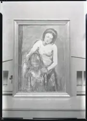 Bilde av maleri malt av kunstner Hans Finne-Grønn . Del av k