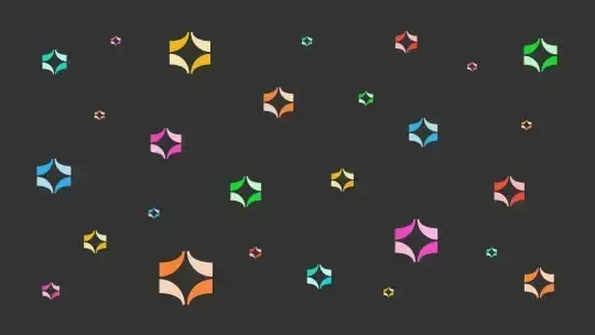 SVart bakgrunn med lysstjerner i mange ulike farger.