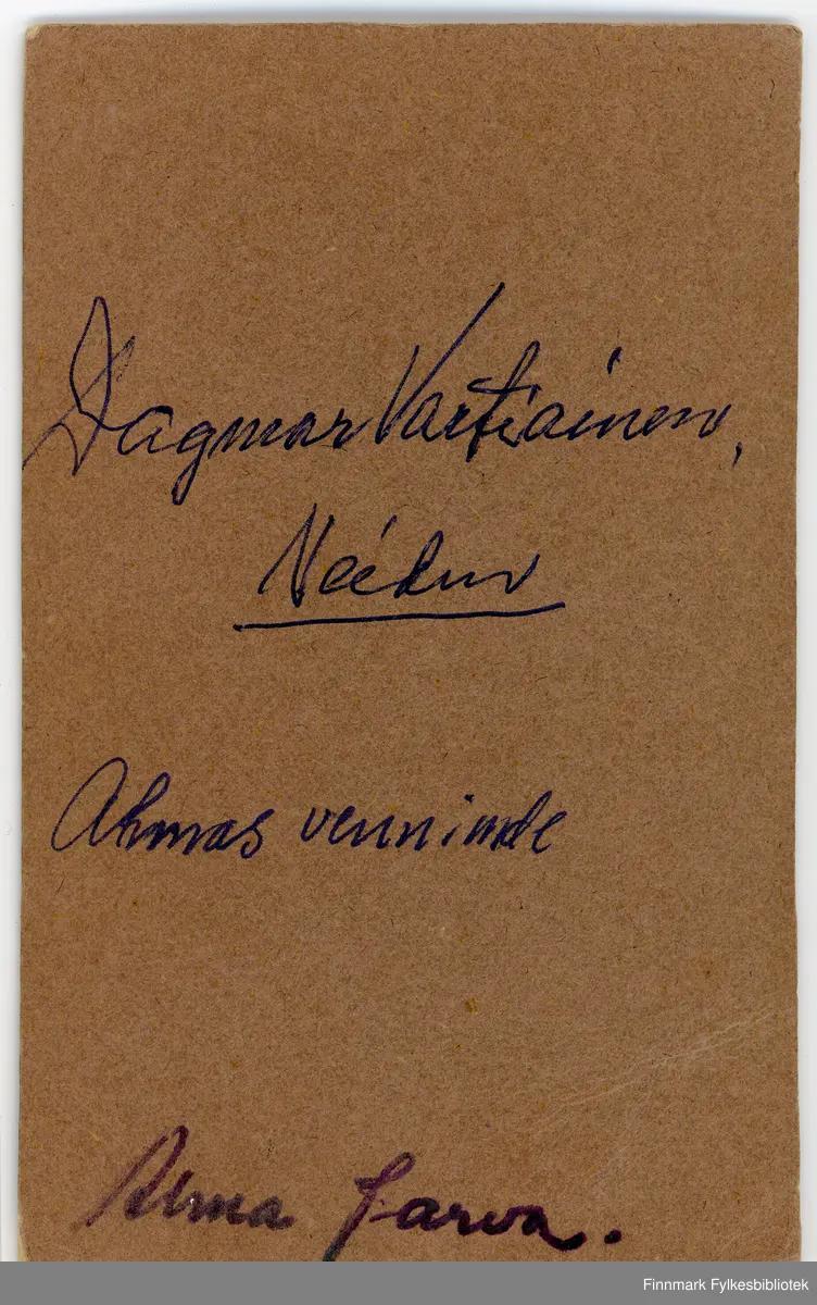 Portrett av Dagmar Vartiainen, Neiden.