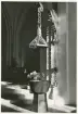 Den nya dopfunten i domkyrkan skapades, liksom altaret och predikstolen, av Jan Brazda 1960.