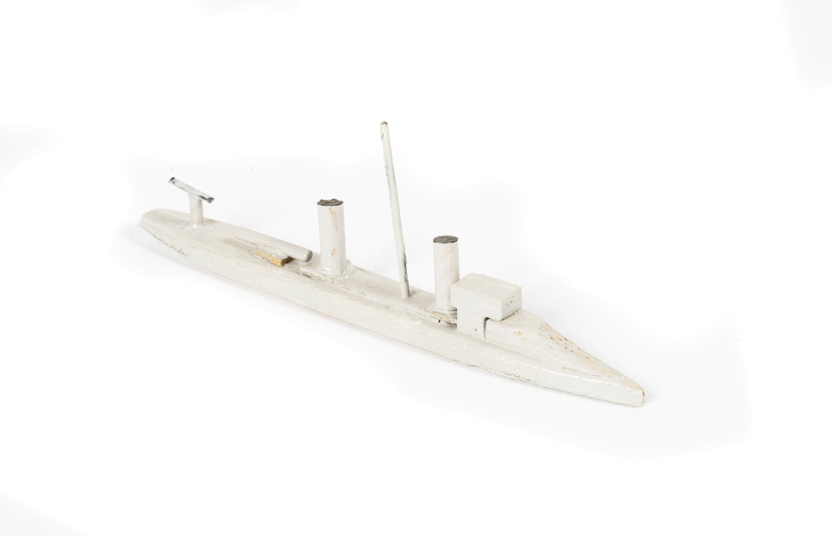 Föremålets form: Vattenlinjemodell.
Består av trä och metalltråd.