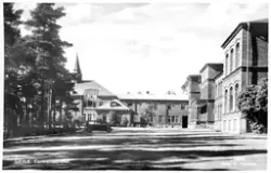 Vykort med motiv på Centralsasarettet i Gävle.