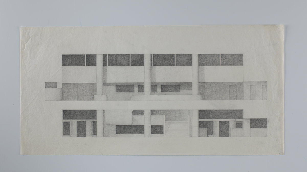 Sheraton hotel
Elevationsritning av interiör, skuggstudier