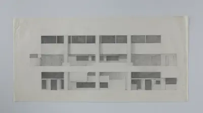 Sheraton hotel
Elevationsritning av interiör, skuggstudier