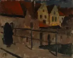 Natt i Amiens [Olje på lerret]