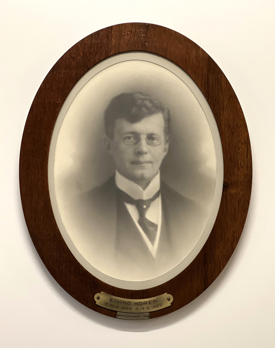 Portrett av Eivind Koren,  Generalsekretær i N.A.F 1911-1920.