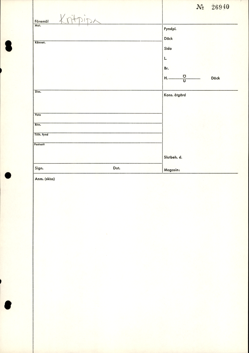 Piphuvud. 
Pipan bruten och saknar skaft.