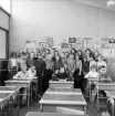 Klass 5 i klassrummet på Österängsskolan i Jönköping, år 1960.