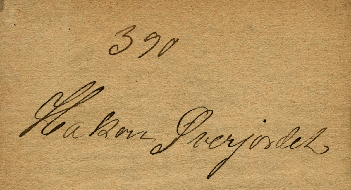 En mann.
Skrevet på papir som er festet til negativet: 390  Hakon Øverjordet, se bilde GM_MG.03458_1.