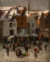 Fra Bergen [Olje på lerret]