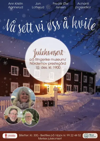 Plakat for julekonsert på Ringerikes Museum, 2025