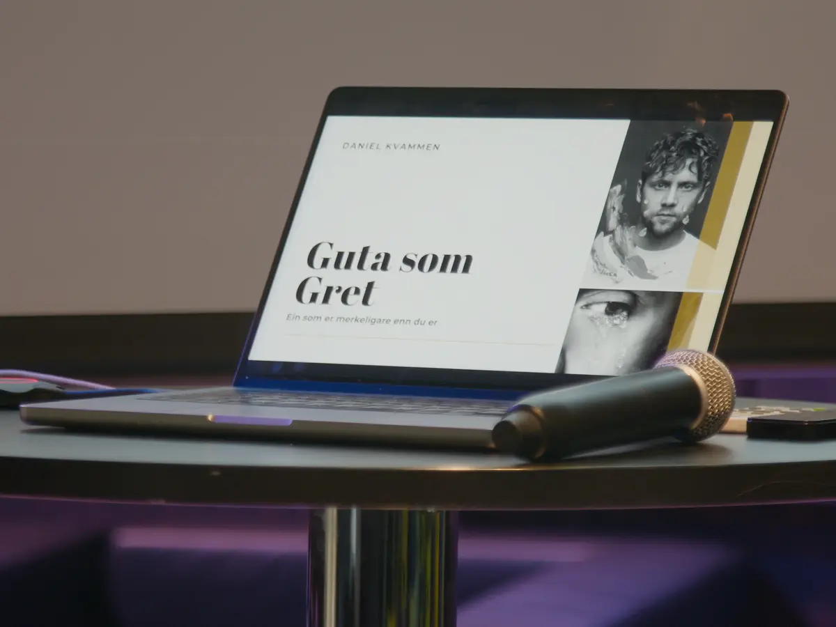 Pc-skjerm og mikrofon