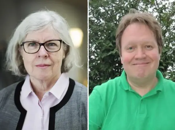 En man och en kvinna i porträtt.