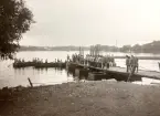 Svea ingenjörkår, Ing 1. Byggande av flytande krigsbro m/1875, sannolikt på Brunnsviken.