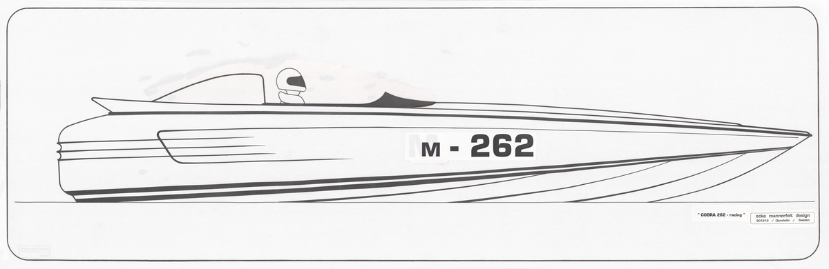 Tre profilritningar till Cobra 262 Racing version