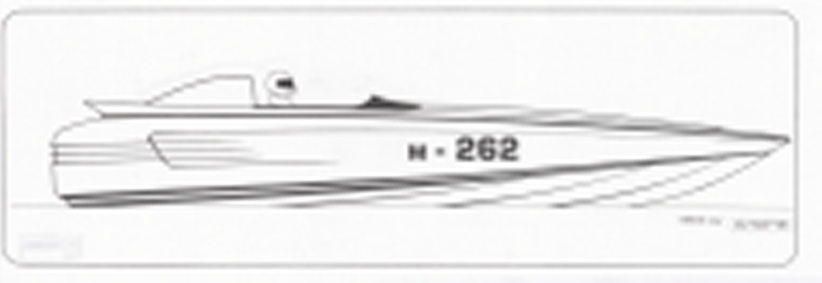 Tre profilritningar till Cobra 262 Racing version