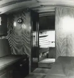 Interiörbild på kajutan ombord motorseglaren PIRAYA 1959.
