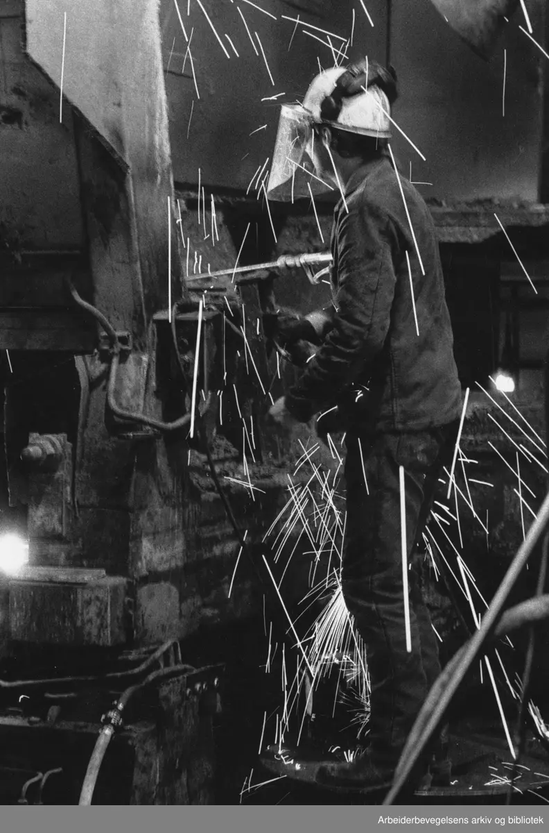 Stålverket påChristiania Spigerverk, juni 1988.