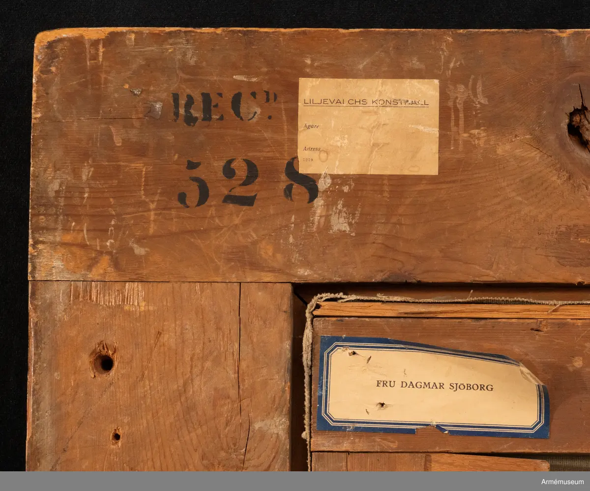 Oljemålning signerad C. J Fahlkrantz 1822, föreställande Fredriksten fästning och Fredrikshald (nuvarande Halden) i Norge.