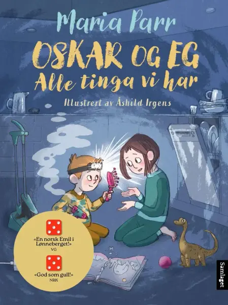 Omslaget frå boka Oskar og eg. Alle tinga vi har.