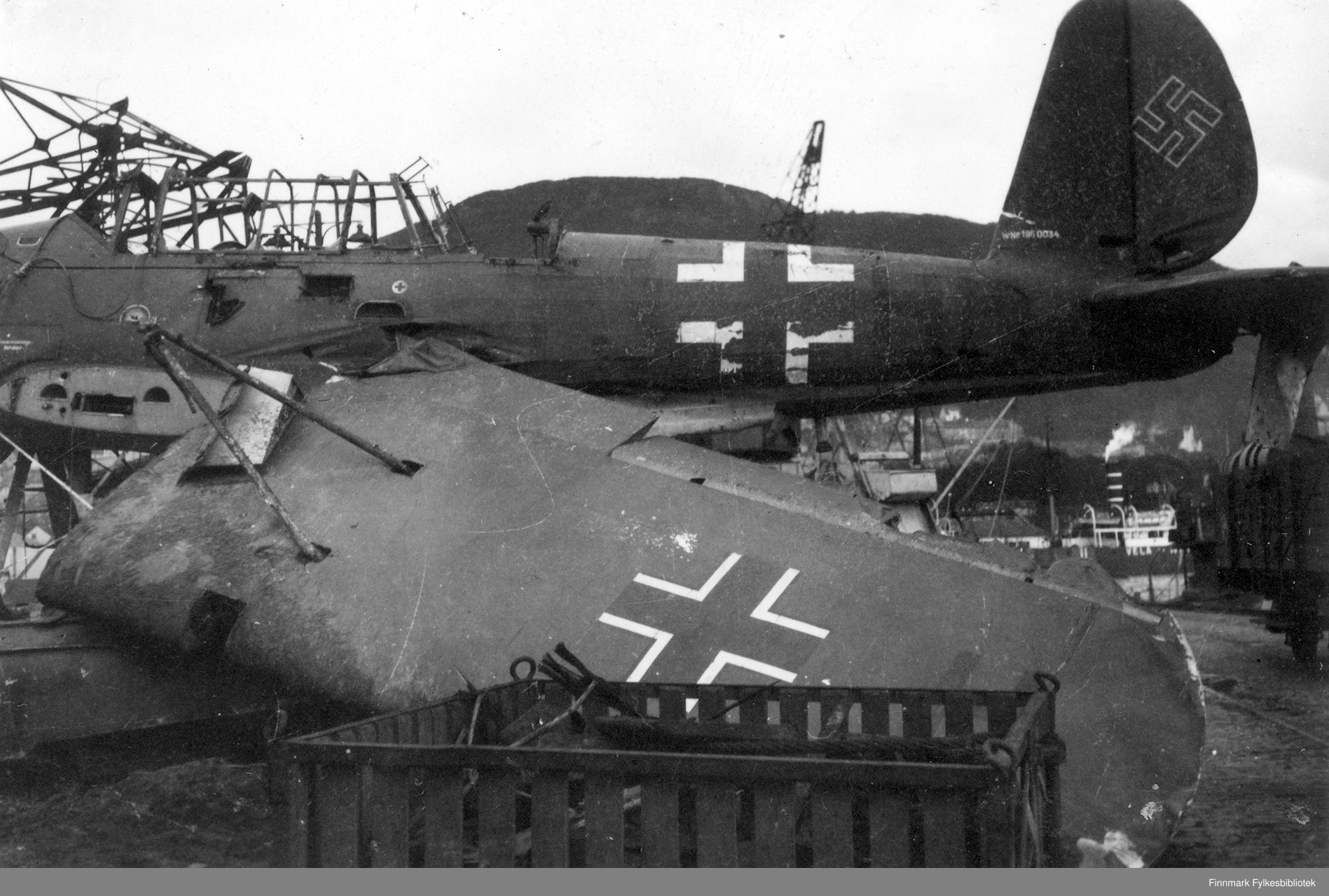 Skvadron Bad Tysk sjøfly Arado Ar 196A-2 T3+HH (verknummer 0034) ved 1. skvadron av ...