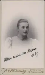 Kvinnoporträtt. Ellen Cathrine Becker 1897.