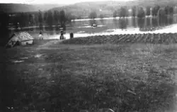 Vårflommen ved Flatmo i Målselv i 1943.