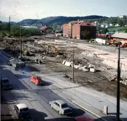 Muddring av Mölndalsån inför planerad byggnation av Mölndals