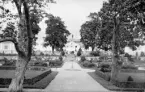 Miljön vid ståtliga Ållonö vid Bråvikens södra strand. Foto omkring 1930.