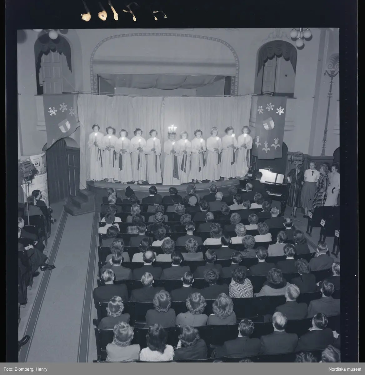 Thuleskolans luciafest 1949.
